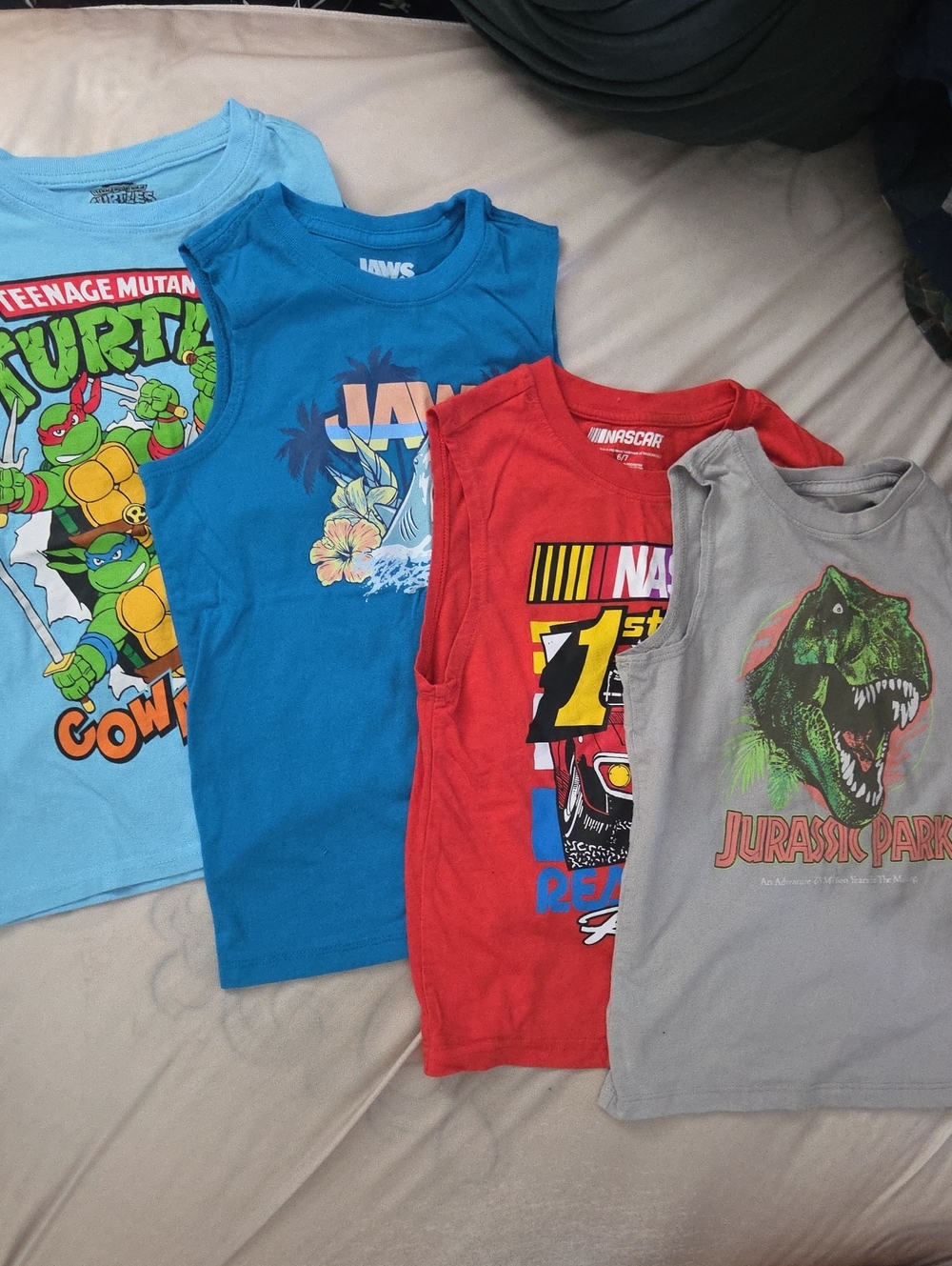 Lot of 4 Licensed Boys' Graphic Tank Tops - Size 6/7
